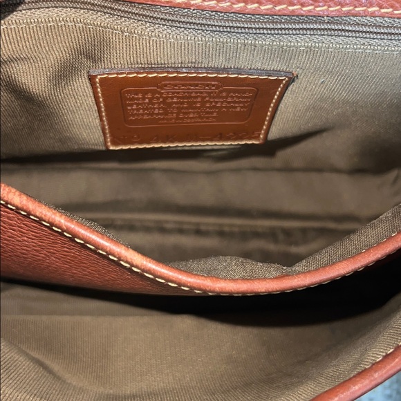 Vintage Coach Sheridan Glenwood Bag Classic Brown Leather Crossbody Bag - Picture 6 of 11